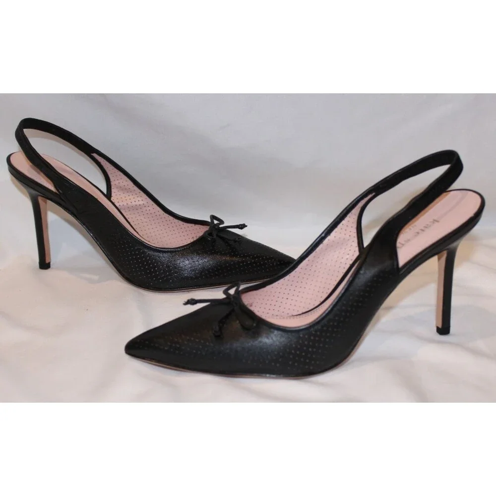 Kate Spade New York Veronica High‎ Nappa Leather Slingback Sandals 7.5 NIB $248